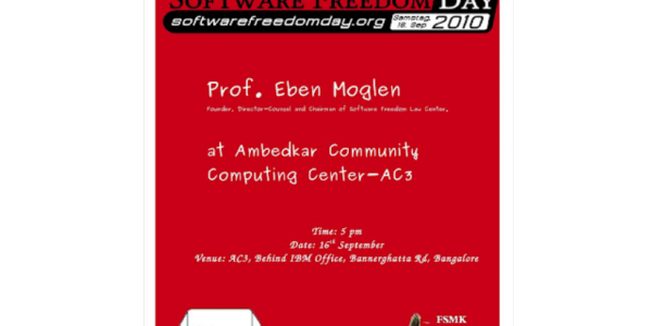 Prof. Eben Moglen, Director-Counsel and Chairman of Software Freedom Law Center visiting AC3 on 16th September 2010