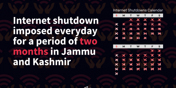 Internet shutdown imposed everyday for a period of two months in Jammu and Kashmir: RTI 